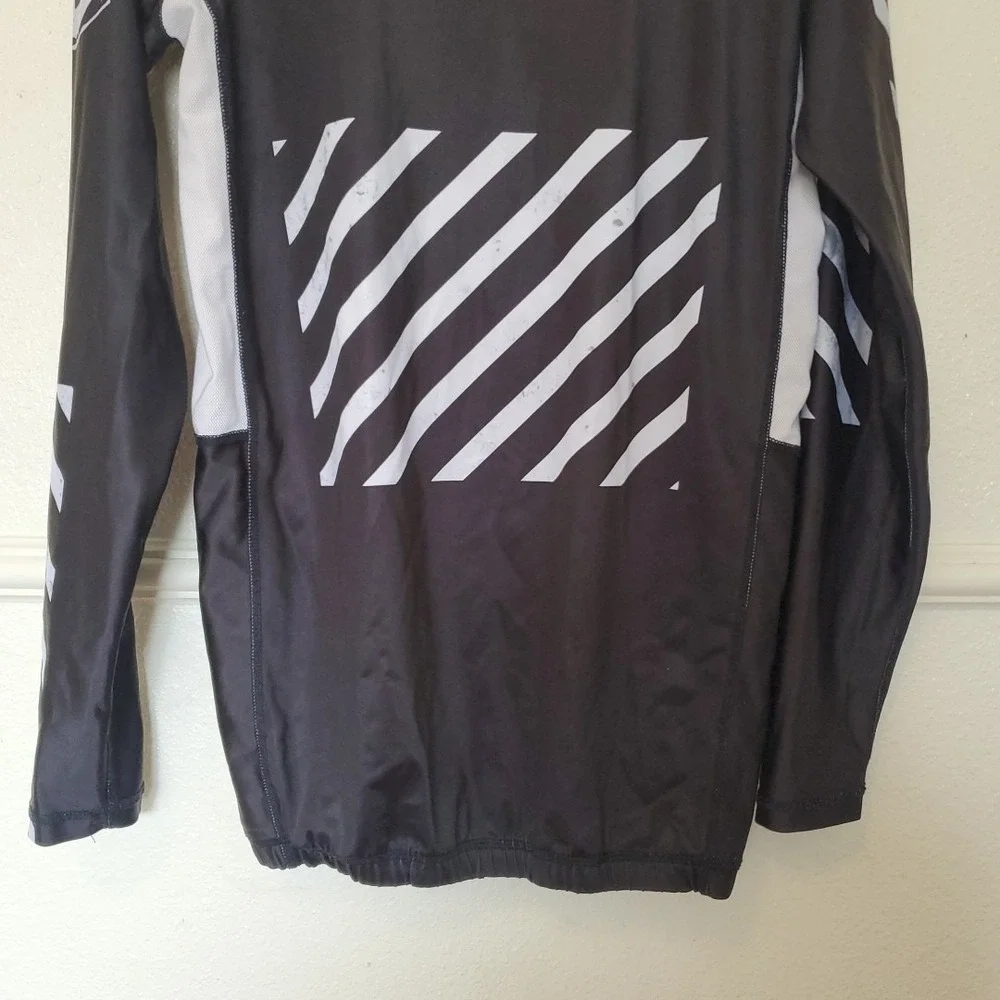 Jiu Jitsu World League Rash Guard Mens Large Black Long Sleeve MMA BJJ Shirt